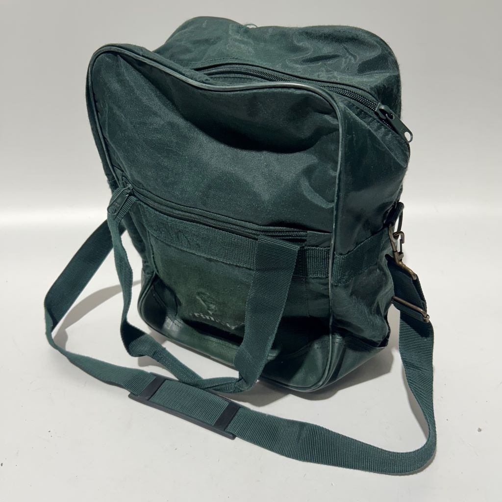 BAG, School Bag - Green Backpack Square w Shoulder Strap